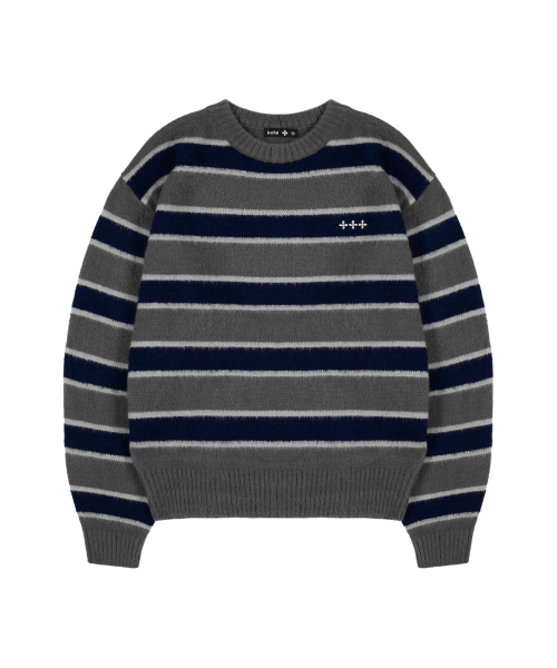 kaifai(カイファイ)の「クシストライプニット(ネイビー)K25ZB169(ニット/セーター・レディース・その他・MEDIUM/LARGE)」の1枚目の写真