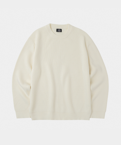 Essential Hatch Round Knit Cream — трикотажный кремовый кардиган