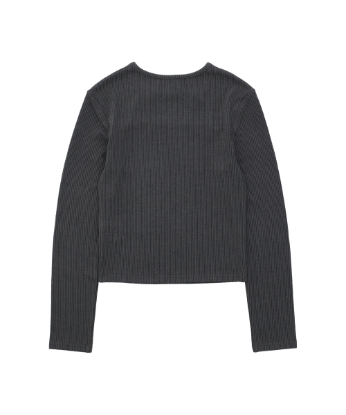 DELICCENT（デリセント）の「ストラップポイントTシャツ [CHARCOAL]（Tシャツ/カットソー・レディース・チャコール・FREE）」の2枚目の写真