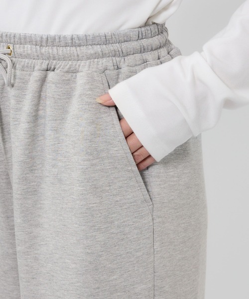 BARNYARDSTORM（バンヤードストーム）の「BARNYARDSTORM / 裏起毛ソフトワイドパンツ / マシンウォッシャブル（その他パンツ・レディース・アイボリー/ブラック/ライトグレー・FREE）」の5枚目の写真