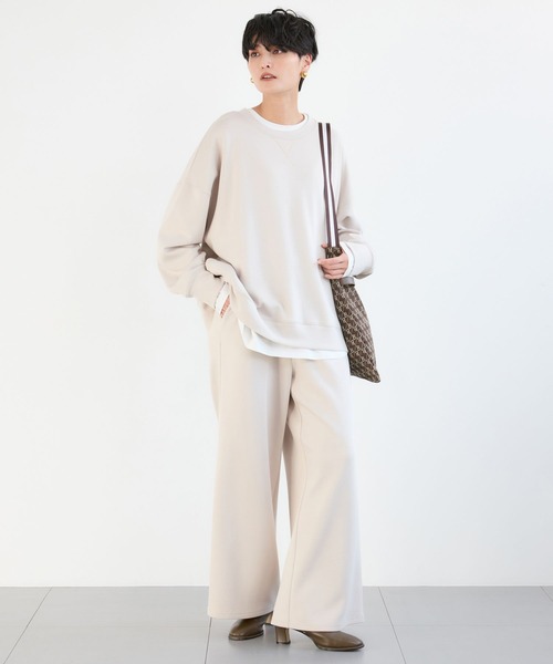 BARNYARDSTORM（バンヤードストーム）の「BARNYARDSTORM / 裏起毛ソフトワイドパンツ / マシンウォッシャブル（その他パンツ・レディース・アイボリー/ブラック/ライトグレー・FREE）」の22枚目の写真