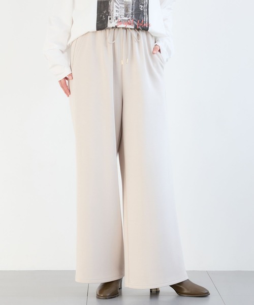 BARNYARDSTORM（バンヤードストーム）の「BARNYARDSTORM / 裏起毛ソフトワイドパンツ / マシンウォッシャブル（その他パンツ・レディース・アイボリー/ブラック/ライトグレー・FREE）」の18枚目の写真