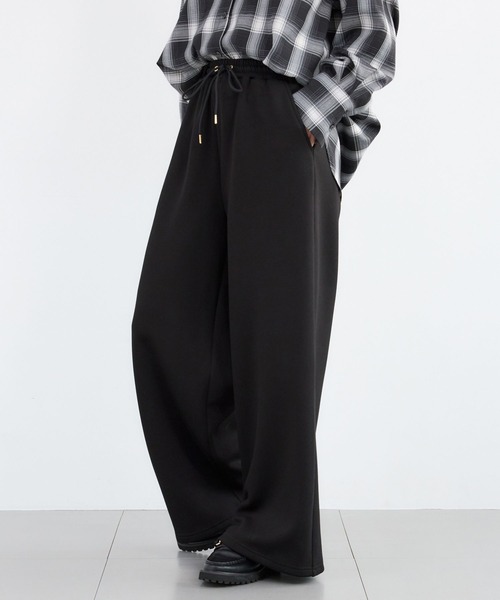 BARNYARDSTORM（バンヤードストーム）の「BARNYARDSTORM / 裏起毛ソフトワイドパンツ / マシンウォッシャブル（その他パンツ・レディース・アイボリー/ブラック/ライトグレー・FREE）」の13枚目の写真