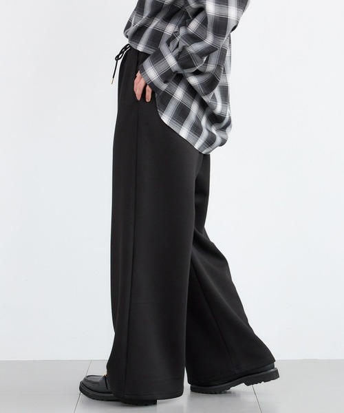 BARNYARDSTORM（バンヤードストーム）の「BARNYARDSTORM / 裏起毛ソフトワイドパンツ / マシンウォッシャブル（その他パンツ・レディース・アイボリー/ブラック/ライトグレー・FREE）」の14枚目の写真