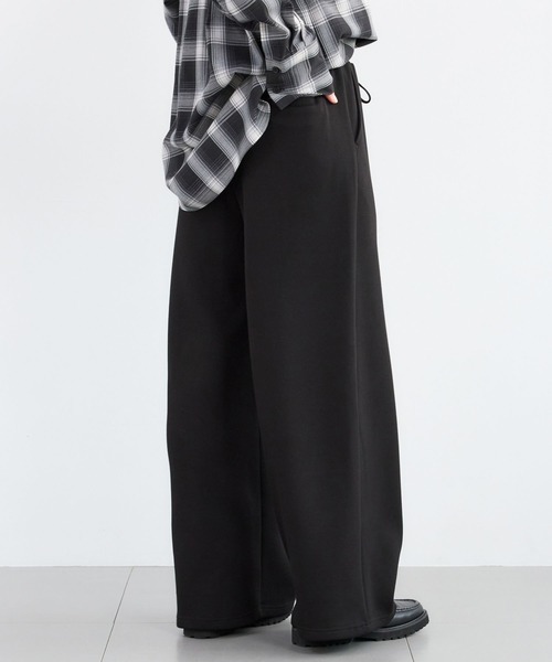 BARNYARDSTORM（バンヤードストーム）の「BARNYARDSTORM / 裏起毛ソフトワイドパンツ / マシンウォッシャブル（その他パンツ・レディース・アイボリー/ブラック/ライトグレー・FREE）」の15枚目の写真