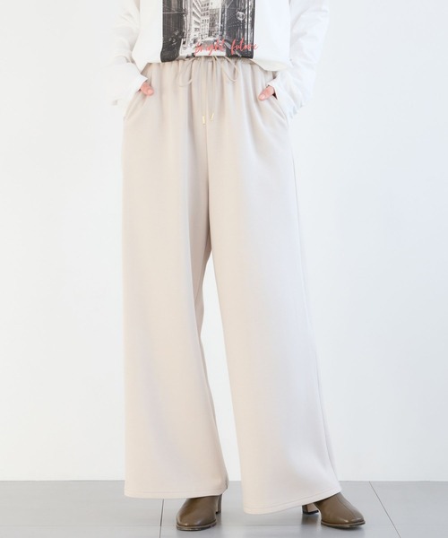 BARNYARDSTORM（バンヤードストーム）の「BARNYARDSTORM / 裏起毛ソフトワイドパンツ / マシンウォッシャブル（その他パンツ・レディース・アイボリー/ブラック/ライトグレー・FREE）」の19枚目の写真