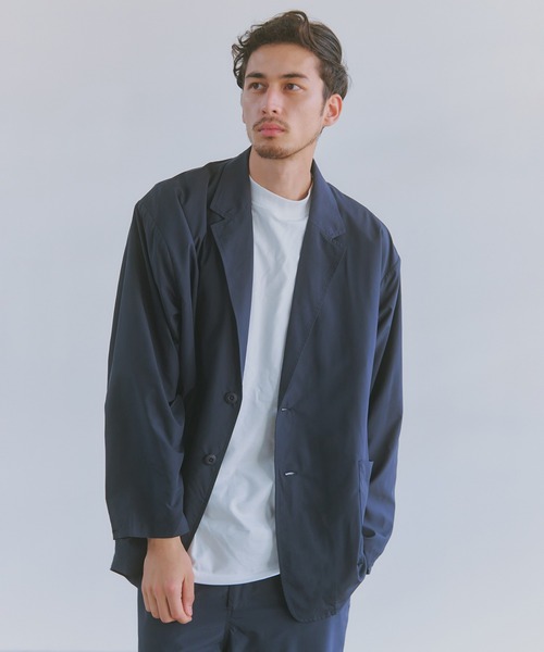 MAISON CLUB(メゾンクラブ)の「【MAISON CLUB】SUPER LIGHT TECH TRAVEL 2B JACKET/超軽量リップストップ素材/Tech Nylon Jacket /テックジャケット(テーラードジャケット・メンズ・カーキ/ブラック/ネイビー・L/M)」の22枚目の写真