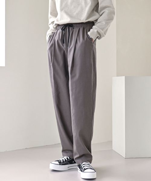 GCLIP(ジクリップ)の「バンディングピンタックセミワイド綿パンツ(その他パンツ・メンズ・カーキ・34/32/30/28)」の2枚目の写真