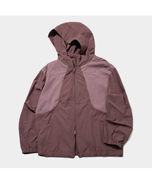 PLACESTUDIOMAN（プレイススタジオメンズ）の「High-neck sheer contrast nylon hooded windbreaker [Wine]（ナイロンジャケット）」