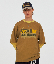 FREEMARIO（フリーマリオ）の「アットホームレイヤードロングスリーブ[オリーブ]（Tシャツ/カットソー）」