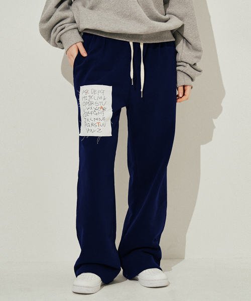 SARANAGI(サラナギ)の「SE055-SWETPANTS (navy)(スウェットパンツ・レディース・ネイビー・FREE)」の1枚目の写真