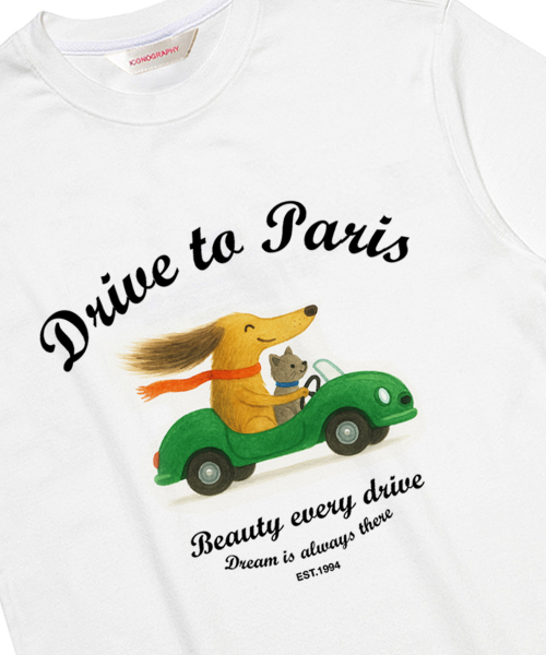 ICONOGRAPHY(アイコノグラフィー)の「MKL Drive to Paris IV(Tシャツ/カットソー・レディース・アイボリー・FREE)」の5枚目の写真