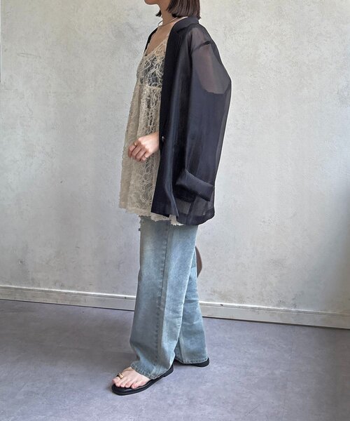 Thevon(ゼボン)の「レースキャミチュニック(チュニック・レディース・アイボリー/ホワイト系その他/ブラック・FREE)」の8枚目の写真