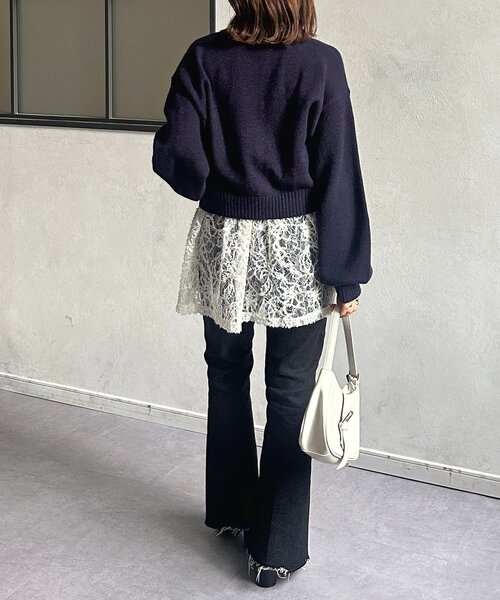 Thevon（ゼボン）の「レースキャミチュニック（チュニック・レディース・アイボリー/ホワイト系その他/ブラック・FREE）」の22枚目の写真