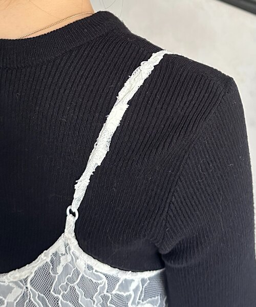 Thevon（ゼボン）の「レースキャミチュニック（チュニック・レディース・アイボリー/ホワイト系その他/ブラック・FREE）」の12枚目の写真