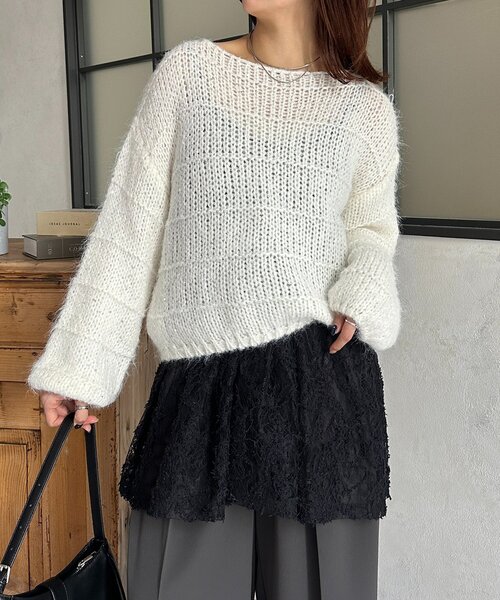 Thevon（ゼボン）の「レースキャミチュニック（チュニック・レディース・アイボリー/ホワイト系その他/ブラック・FREE）」の10枚目の写真