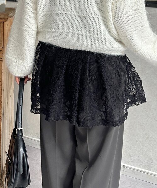 Thevon（ゼボン）の「レースキャミチュニック（チュニック・レディース・アイボリー/ホワイト系その他/ブラック・FREE）」の9枚目の写真