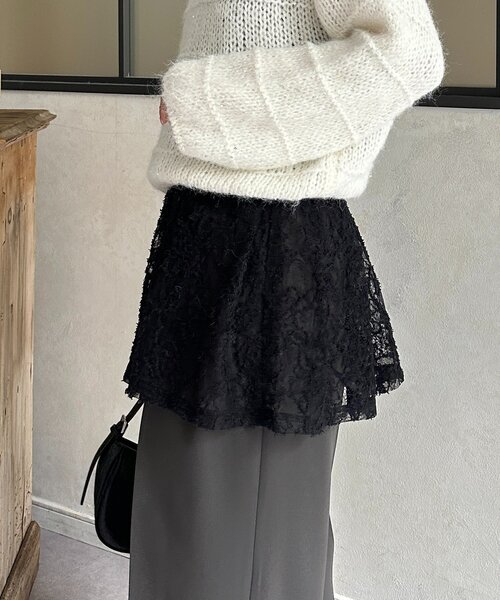 Thevon(ゼボン)の「レースキャミチュニック(チュニック・レディース・アイボリー/ホワイト系その他/ブラック・FREE)」の7枚目の写真