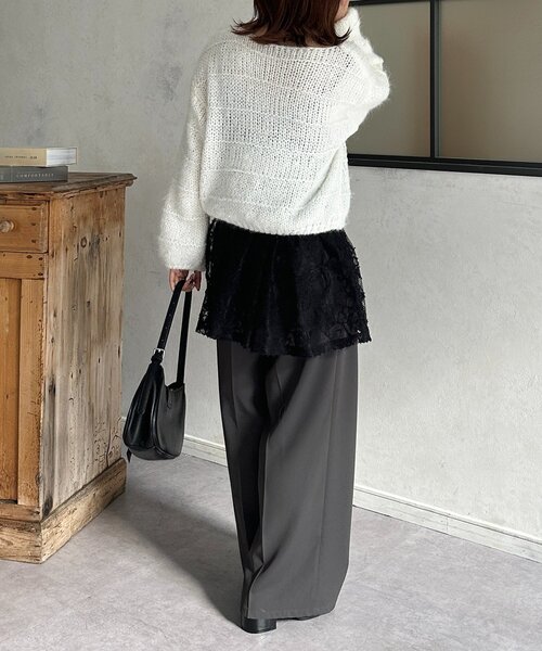 Thevon(ゼボン)の「レースキャミチュニック(チュニック・レディース・アイボリー/ホワイト系その他/ブラック・FREE)」の5枚目の写真