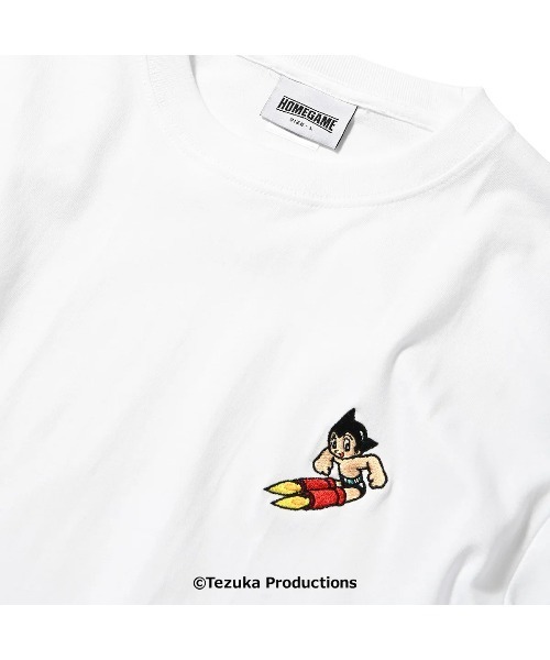 HOMEGAME（ホームゲーム）の「HOMEGAME x 鉄腕アトム - Tシャツ[HOMEGAME x ATOM EMBROIDERED TEE HG250147]（Tシャツ/カットソー・メンズ・ブラック/ホワイト・MEDIUM/SMALL/X-LARGE/LARGE）」の3枚目の写真