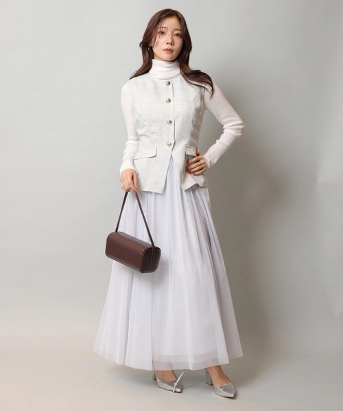 Apuweiser-riche（アプワイザーリッシェ）の「ジレチュールドッキングワンピース（ワンピース・レディース・ライトグレー/オフホワイト・2/1/0）」の7枚目の写真