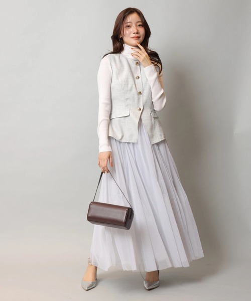 Apuweiser-riche（アプワイザーリッシェ）の「ジレチュールドッキングワンピース（ワンピース・レディース・ライトグレー/オフホワイト・2/1/0）」の11枚目の写真