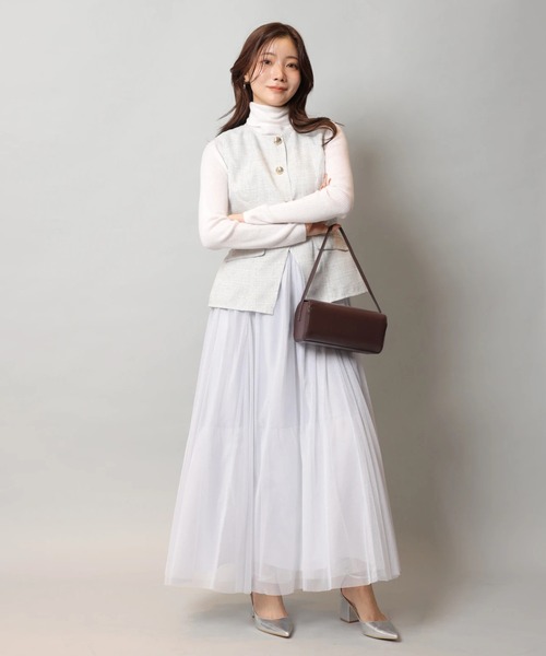 Apuweiser-riche（アプワイザーリッシェ）の「ジレチュールドッキングワンピース（ワンピース・レディース・ライトグレー/オフホワイト・2/1/0）」の13枚目の写真