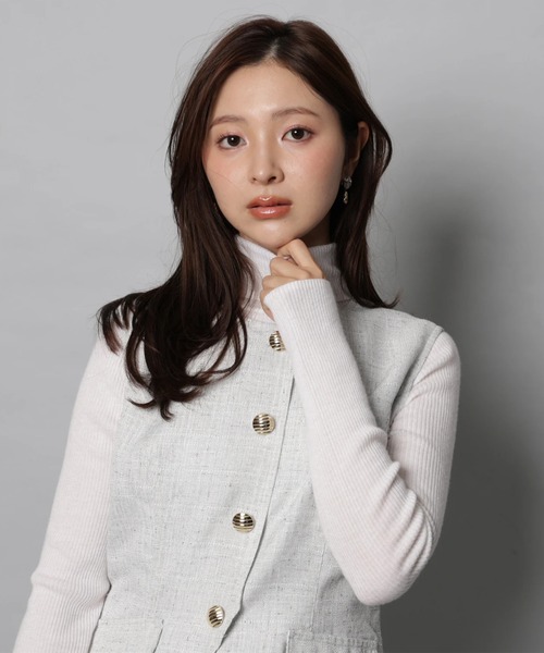 Apuweiser-riche（アプワイザーリッシェ）の「ジレチュールドッキングワンピース（ワンピース・レディース・ライトグレー/オフホワイト・2/1/0）」の18枚目の写真