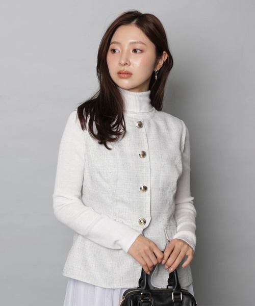 Apuweiser-riche（アプワイザーリッシェ）の「ジレチュールドッキングワンピース（ワンピース・レディース・ライトグレー/オフホワイト・2/1/0）」の19枚目の写真