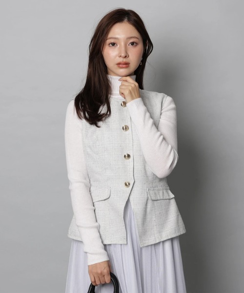 Apuweiser-riche（アプワイザーリッシェ）の「ジレチュールドッキングワンピース（ワンピース・レディース・ライトグレー/オフホワイト・2/1/0）」の21枚目の写真