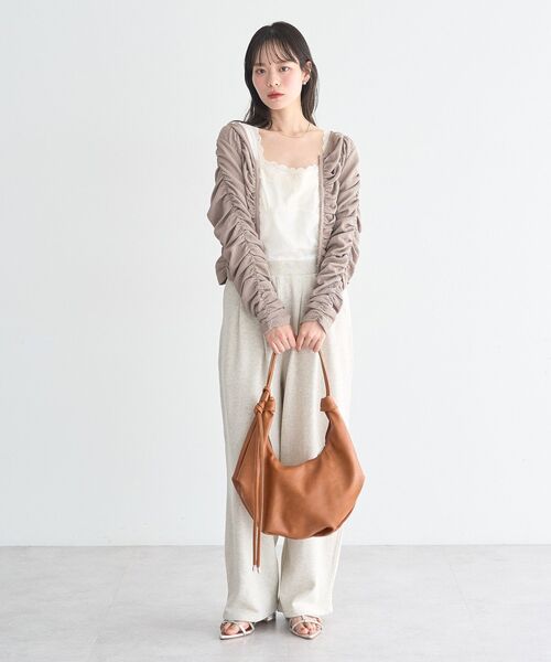 earth music&ecology（アースミュージックアンドエコロジー）の「フロントホックシャーリングトップス（シャツ/ブラウス・レディース・アイボリー/ブラック/モカ・FREE）」の14枚目の写真