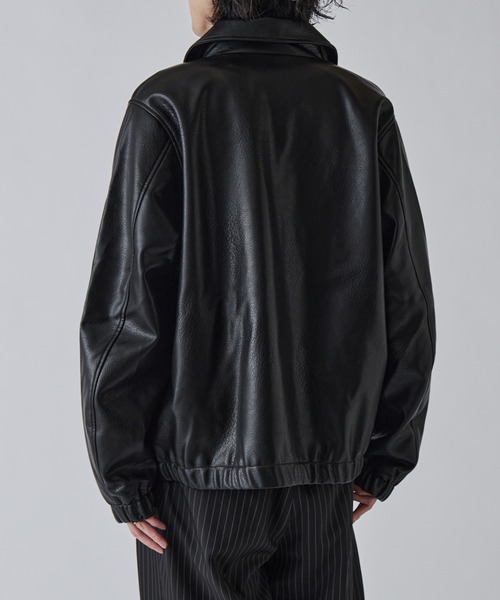 Lui's（ルイス）の「モダンシンセテックレザーブルゾン（ブルゾン・メンズ・ダークブラウン/ブラック・S/M）」の5枚目の写真