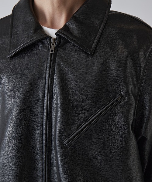 Lui's（ルイス）の「モダンシンセテックレザーブルゾン（ブルゾン・メンズ・ダークブラウン/ブラック・S/M）」の15枚目の写真