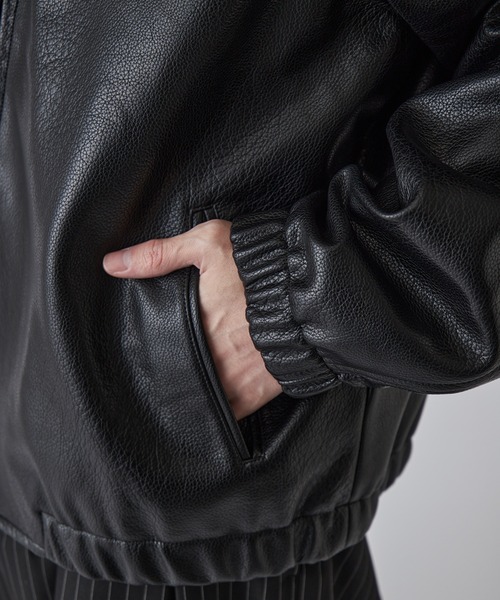 Lui's（ルイス）の「モダンシンセテックレザーブルゾン（ブルゾン・メンズ・ダークブラウン/ブラック・S/M）」の17枚目の写真