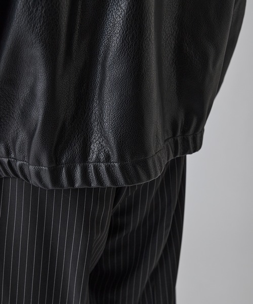 Lui's（ルイス）の「モダンシンセテックレザーブルゾン（ブルゾン・メンズ・ダークブラウン/ブラック・S/M）」の18枚目の写真