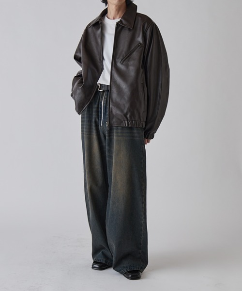 Lui's（ルイス）の「モダンシンセテックレザーブルゾン（ブルゾン・メンズ・ダークブラウン/ブラック・S/M）」の20枚目の写真