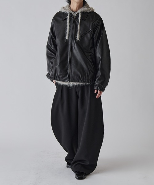 Lui's（ルイス）の「モダンシンセテックレザーブルゾン（ブルゾン・メンズ・ダークブラウン/ブラック・S/M）」の19枚目の写真