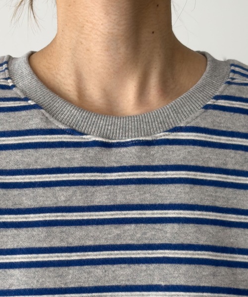 CANAL JEAN（キャナルジーン）の「El mar　ボーダークルーネックトレーナー（スウェット・レディース・ブラウン/グレー・ONE SIZE）」の15枚目の写真