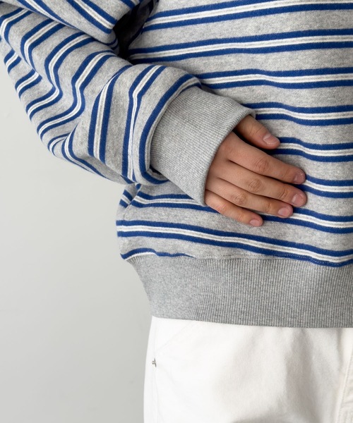 CANAL JEAN（キャナルジーン）の「El mar　ボーダークルーネックトレーナー（スウェット・レディース・ブラウン/グレー・ONE SIZE）」の16枚目の写真