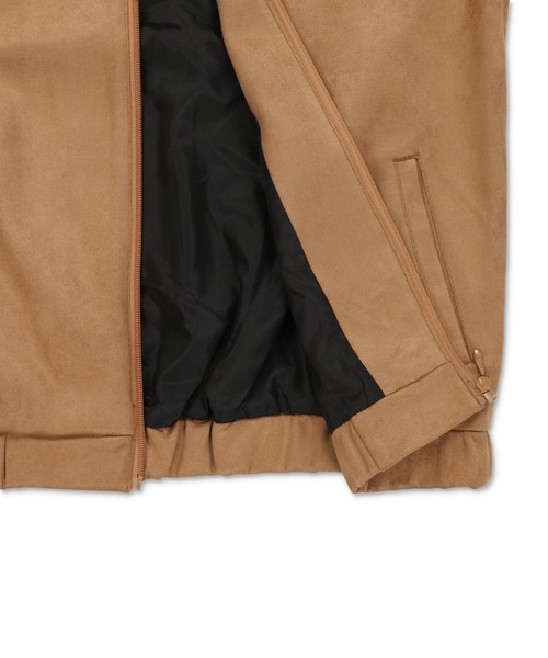 SPINNS（スピンズ）の「【しっかり厚手】短丈フェイクスエードブルゾン/裏地付き・春まで対応/ユニセックス（ブルゾン・メンズ・グレー系その他/ブラウン系その他/ホワイト系その他/ベージュ系その他・ONESIZE）」の15枚目の写真