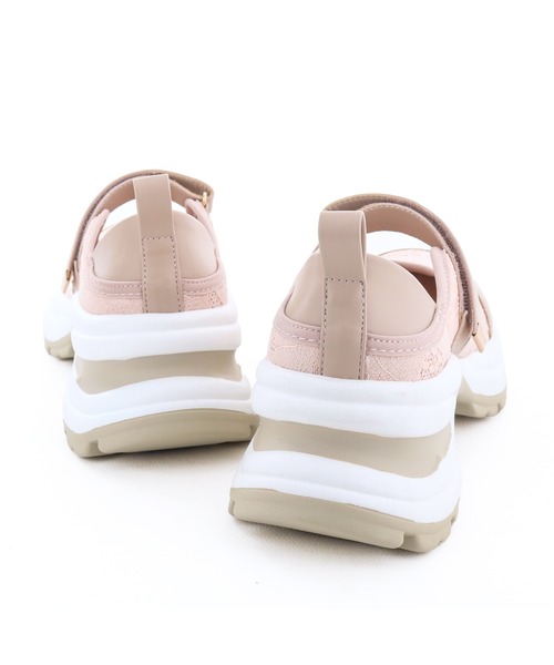 byあしながおじさん（バイアシナガオジサン）の「2WAY厚底バレエスニーカー　8710645（スニーカー・レディース・ピンクベージュ/ブラック/アイボリー・24.5cm/24cm/23.5cm/23cm/22.5cm）」の12枚目の写真