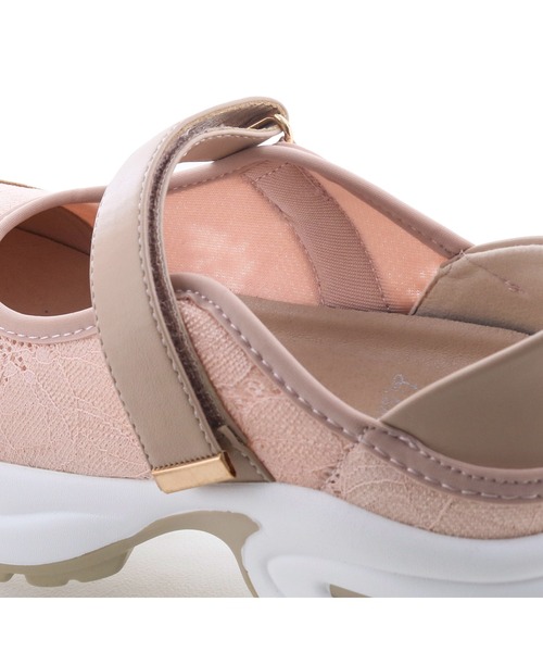byあしながおじさん（バイアシナガオジサン）の「2WAY厚底バレエスニーカー　8710645（スニーカー・レディース・ピンクベージュ/ブラック/アイボリー・24.5cm/24cm/23.5cm/23cm/22.5cm）」の16枚目の写真