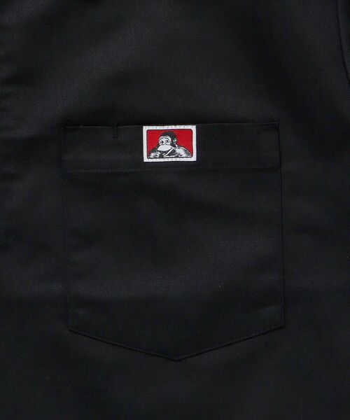 BEN DAVIS/WHITE LABEL(ベンデイビス ホワイトラベル)の「【BEN DAVIS(ベンデイビス)】1/2ZIP S/S SHIRT / ハーフジップ シャツ 半袖 クルーネック ワンポイント ピス ワンポイント 【セットアップ着用可能】(シャツ/ブラウス・メンズ・ネイビー/ベージュ/ダークグリーン/ブルー系その他2/ブラック・X-LARGE/LARGE/MEDIUM)」の9枚目の写真