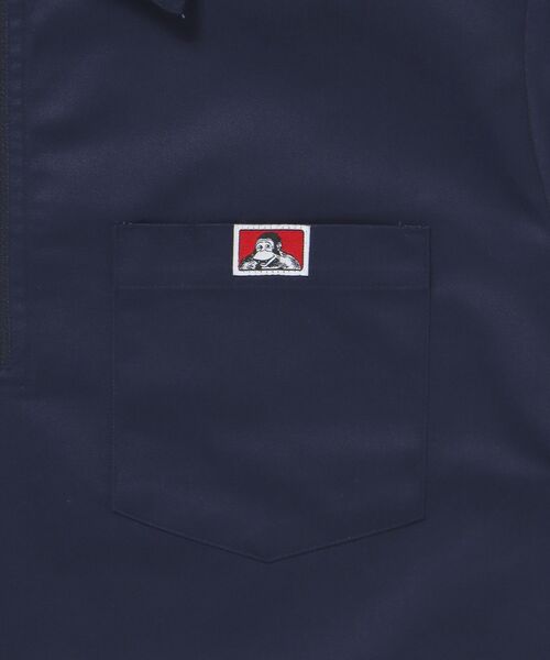 BEN DAVIS/WHITE LABEL(ベンデイビス ホワイトラベル)の「【BEN DAVIS(ベンデイビス)】1/2ZIP S/S SHIRT / ハーフジップ シャツ 半袖 クルーネック ワンポイント ピス ワンポイント 【セットアップ着用可能】(シャツ/ブラウス・メンズ・ネイビー/ベージュ/ダークグリーン/ブルー系その他2/ブラック・X-LARGE/LARGE/MEDIUM)」の19枚目の写真