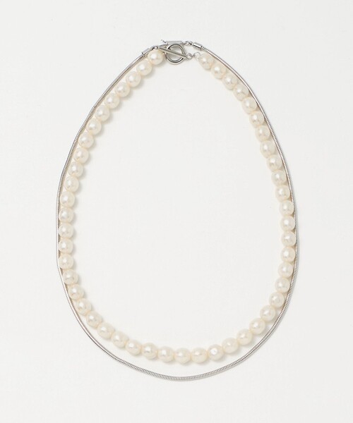 green label relaxing(グリーンレーベルリラクシング)の「バロック フェイクパール&チェーン 3WAY ネックレス(ネックレス・レディース・ゴールド/シルバー・FREE)」の1枚目の写真