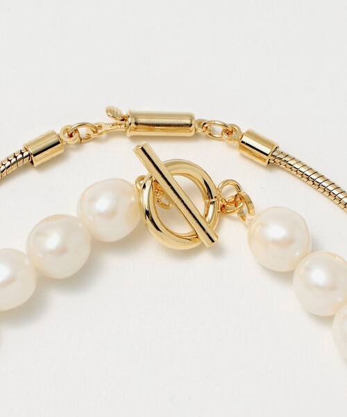 green label relaxing(グリーンレーベルリラクシング)の「バロック フェイクパール&チェーン 3WAY ネックレス(ネックレス・レディース・ゴールド/シルバー・FREE)」の4枚目の写真