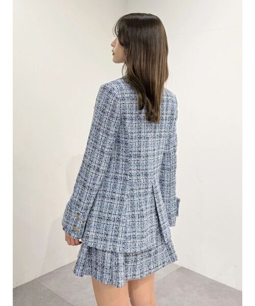 MERCURYDUO(マーキュリーデュオ)の「【セットアップ着用可】フィットアンドフレアツイードジャケット(テーラードジャケット・レディース・ブルー/ベージュ・SMALL/MEDIUM)」の18枚目の写真