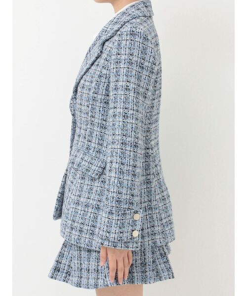 MERCURYDUO(マーキュリーデュオ)の「【セットアップ着用可】フィットアンドフレアツイードジャケット(テーラードジャケット・レディース・ブルー/ベージュ・SMALL/MEDIUM)」の22枚目の写真