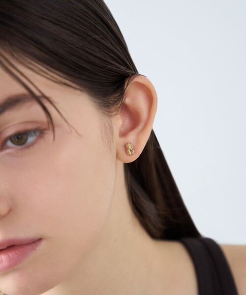ete（エテ）の「[ハッピーカムカム] ネコチャン  ピアス（ピアス（片耳用）・レディース・イエローゴールド・FREE）」の6枚目の写真