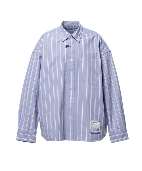 In・stru(men-tal).(インストルメンタル)の「Cotton High Density Stripe Long-sleeve Shirt(シャツ/ブラウス・メンズ・ホワイト/ライトブルー/ブラック・44)」の3枚目の写真